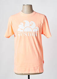 T-shirt coupe cintrée manches courtes orange SUNDEK homme