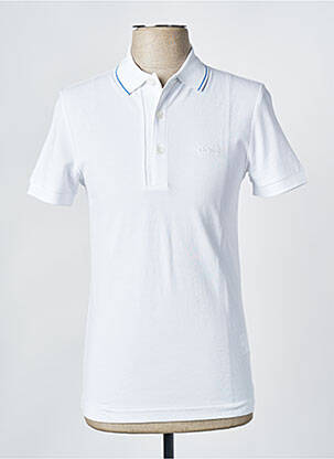 Polo coupe cintrée manches courtes blanc HUGO BOSS homme