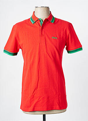 Polo coupe cintrée manches courtes rouge HUGO BOSS homme