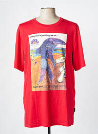 T-shirt coupe droite manches courtes rouge SUNDEK homme