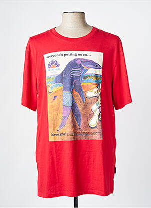 T-shirt coupe droite manches courtes rouge SUNDEK homme