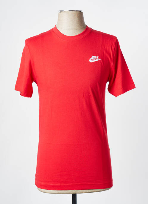 T-shirt coupe cintrée manches courtes rouge NIKE homme