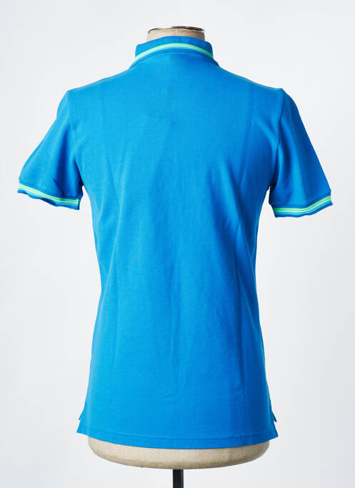 Polo coupe cintrée manches courtes bleu SUNDEK homme