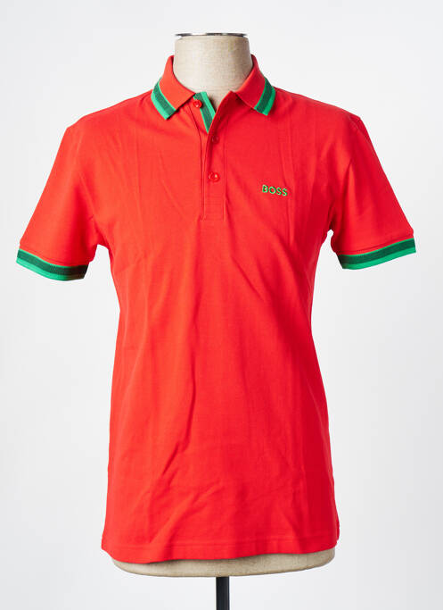 Polo coupe cintrée manches courtes rouge HUGO BOSS homme