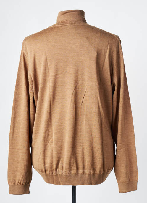 Pull col roulé marron HUGO BOSS pour homme