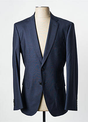 Blazer poignets boutonnés avec fente bleu HUGO BOSS homme