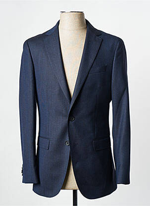 Blazer poignets boutonnés avec fente bleu HUGO BOSS homme