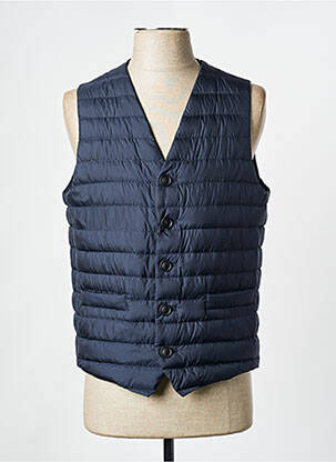 Doudoune sans capuche sans capuche bleu HUGO BOSS homme
