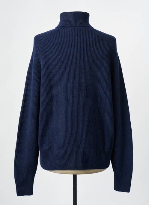 Pull col roulé bleu HUGO BOSS pour homme