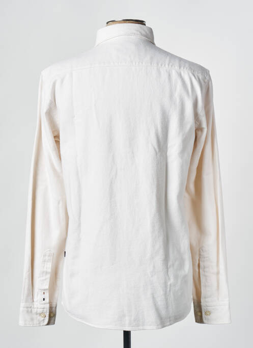 Chemise manches longues beige HUGO BOSS pour homme