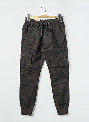 Pantalon cargo taille élastique taille normale noir REELL femme