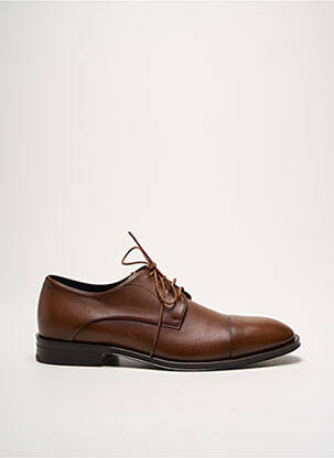 Derbies tissage satiné talon bas marron HUGO BOSS homme