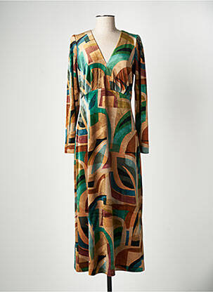 Robe longue manches longues manches longues marron ALDO MARTIN'S femme