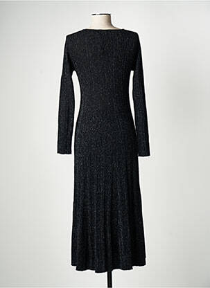 Robe longue manches longues manches longues noir SURKANA femme
