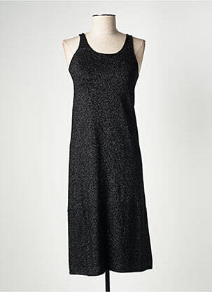 Robe mi-longue sans manche sans manche noir CARTA LIBERA femme