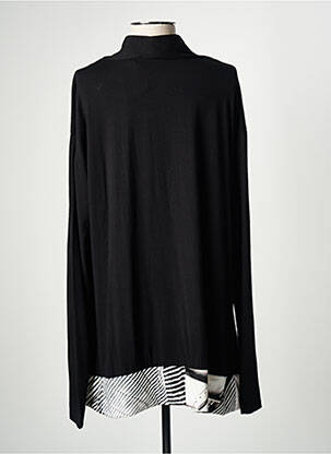 Tunique manches longues col v noir OZAI N KU femme
