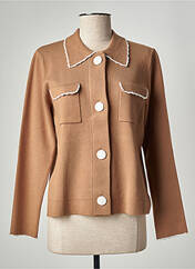 Gilet manches longues marron LEO & UGO pour femme seconde vue