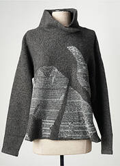 Pull col roulé gris NUZINA pour femme seconde vue