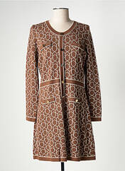 Robe mi-longue marron LEO & UGO pour femme seconde vue