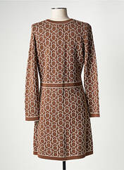 Robe mi-longue marron LEO & UGO pour femme seconde vue