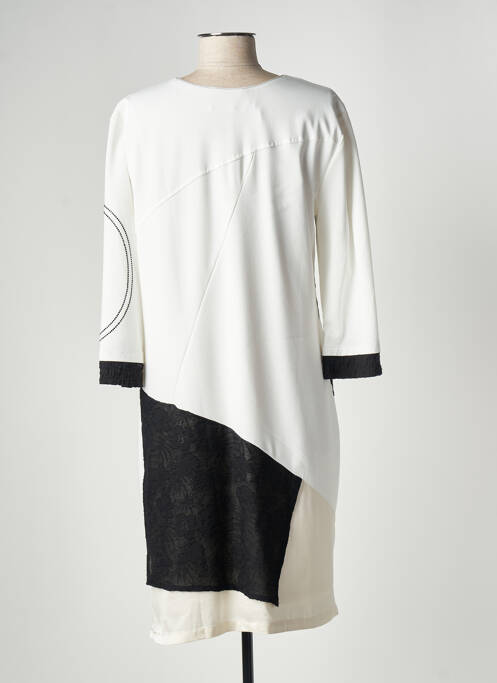 Robe mi-longue manches longues manches longues blanc ELISA CAVALETTI femme