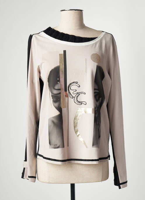 T-shirt beige ELISA CAVALETTI pour femme