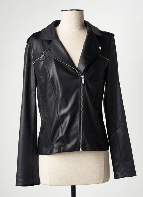Veste simili cuir noir EVA KAYAN pour femme
