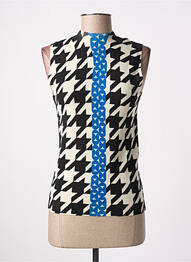 Pull coupe cintrée sans manche noir JEI'S BY LETIZIA DENARO femme