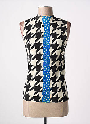 Pull coupe cintrée sans manche noir JEI'S BY LETIZIA DENARO femme