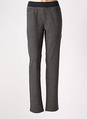 Pantalon droit taille élastique noir BARILOCHE femme