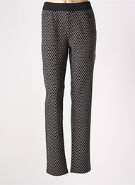 Pantalon droit taille élastique noir BARILOCHE femme