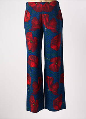 Pantalon droit taille élastique bleu JEI'S BY LETIZIA DENARO femme