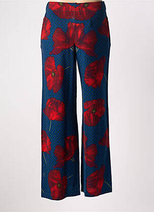 Pantalon droit taille élastique bleu JEI'S BY LETIZIA DENARO femme