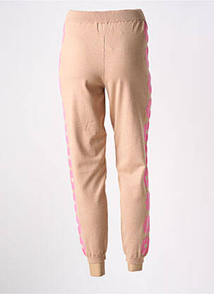 Pantalon droit taille élastique beige LEO & UGO femme