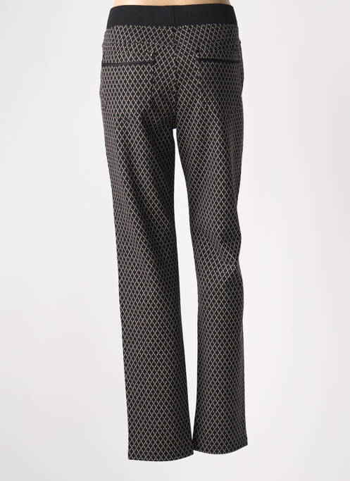 Pantalon droit taille élastique noir BARILOCHE femme