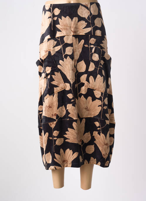 Jupe mi-longue noir ALEMBIKA pour femme
