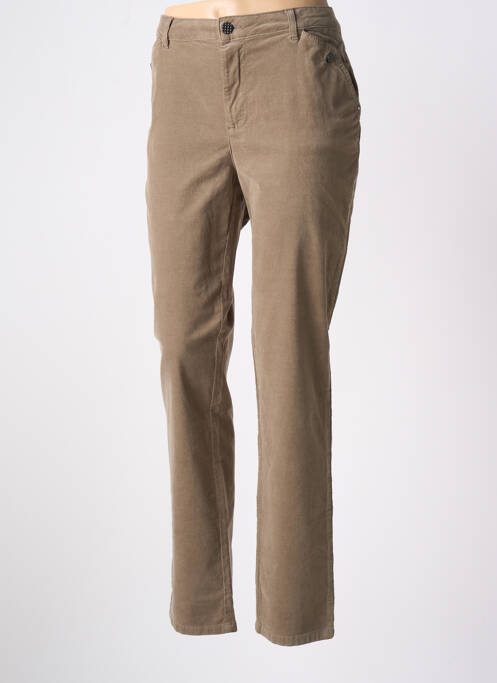 Pantalon droit beige EVA KAYAN pour femme