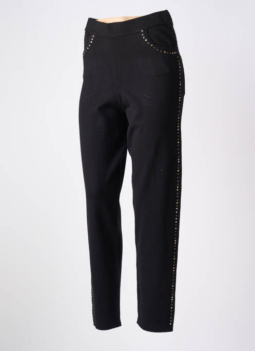 Pantalon slim noir LEO & UGO pour femme