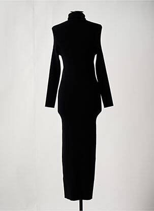 Robe pull col col montant manches longues noir LE PETIT PULLE femme