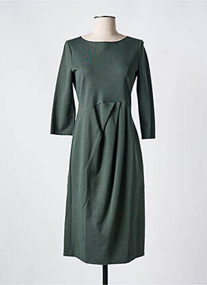 Robe mi-longue manches 3/4 manches 3/4 vert EMPORIO ARMANI femme