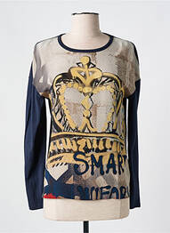 T-shirt manches longues manches longues bleu LUISA CERANO femme