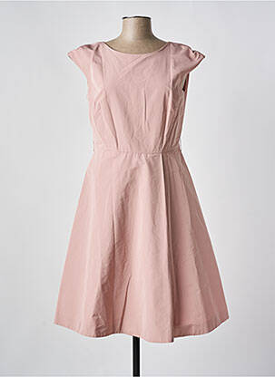 Robe mi-longue coupe évasée manches courtes rose MAX MARA femme