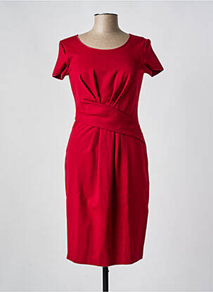 Robe mi-longue manches courtes manches courtes rouge EMPORIO ARMANI femme