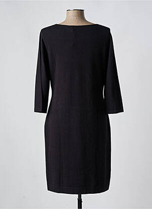 Robe mi-longue manches longues manches longues noir LUISA CERANO femme