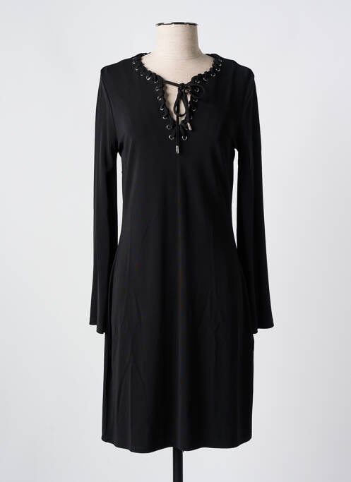 Robe mi-longue manches longues manches longues noir MICHAEL KORS femme
