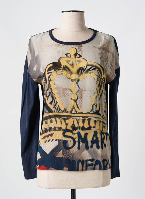 T-shirt manches longues manches longues bleu LUISA CERANO femme