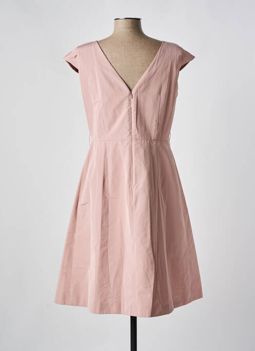 Robe mi-longue fermeture zippée au dos manches courtes rose MAX MARA femme