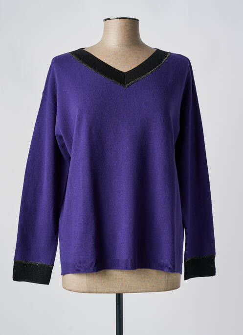 Pull violet LUISA CERANO pour femme