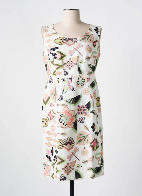 Robe mi-longue blanc LUISA CERANO pour femme