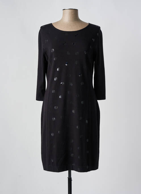 Robe mi-longue noir LUISA CERANO pour femme